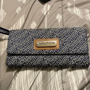Nautica Navy and White Logo Wallet